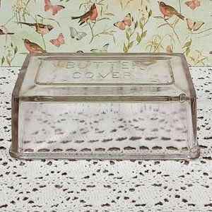 1930's Hazel Atlas Tinted Glass Embossed Butter Cover, Top ONLY